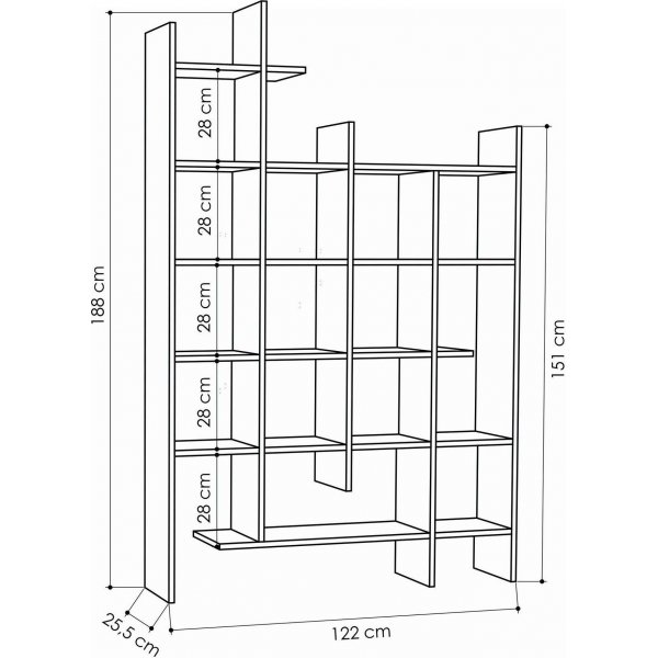 Manco B�cherregal - Anthrazit