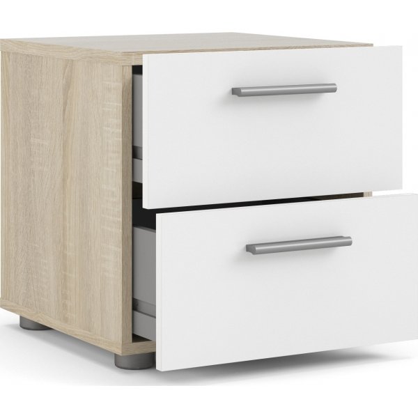 Pepe Nachttisch - Eiche/weiß Pepe Nachttisch - Eiche/weiß