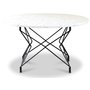 Terrazzo runder Couchtisch  80 cm - Bianco Terrazzo & schwarzer Star Untergestell