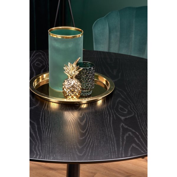 Liam Esstisch 120 cm - Schwarz/Gold