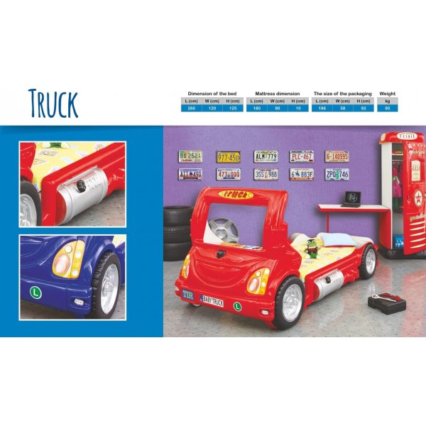 Truck Antonio Kinderbett - Jede Farbe! Truck Antonio Kinderbett - Jede Farbe!