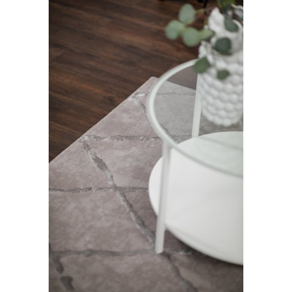 Karat Rhombus maschinengewebter Teppich Grau Karat Rhombus maschinengewebter Teppich Grau