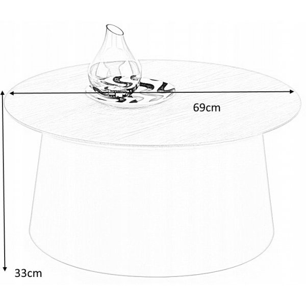 Saranda Couchtisch 69 cm - Wei