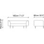 Makronen-2-Sitzer-Sofa - Grn