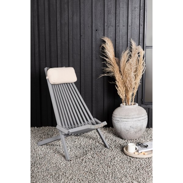 Asta Loungesessel - Dunkelgrau/Offwhite