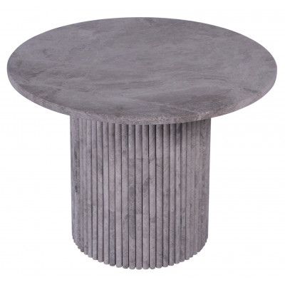 Runder Pegani-Esstisch aus graubeigem Marmor - jede Gre 105-130 cm