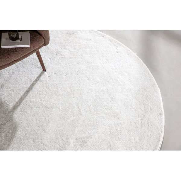 Lawson Teppich - Weie Viskose-Optik