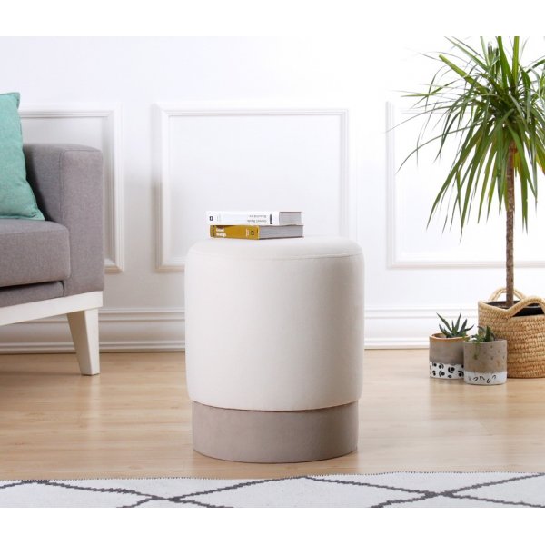 Ropp Hocker - Creme Ropp Hocker - Creme