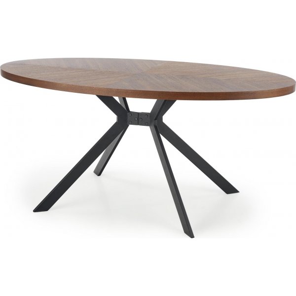 Ticino Esstisch - Nussbaum/schwarz