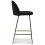 Art Velvet Barhocker - schwarzes Samt/ Messing