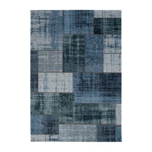 Patchwork-Teppich Stracciatella - Jeans/blau