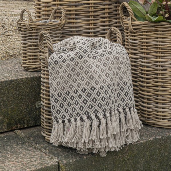 Alanya-Plaid Braun/Beige/Wei 130 x 180 cm