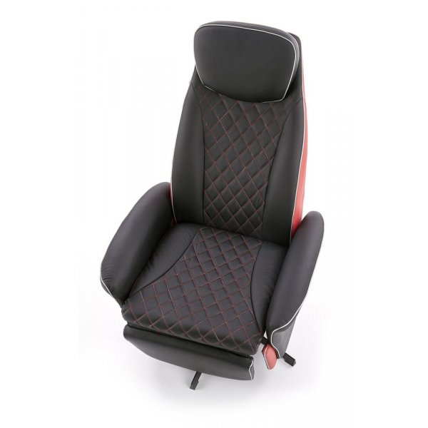 Camaro Sessel Luxury - Schwarz/Rot PU + Textilreinigung fr Mbel