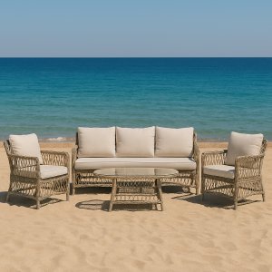 Gränna Outdoor-Gruppe; Sofa mit zwei Sesseln und Tisch Gränna Outdoor-Gruppe; Sofa mit zwei Sesseln und Tisch
