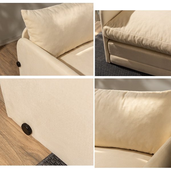 Saga 2-Sitzer-Schlafsofa XL - Creme Saga 2-Sitzer-Schlafsofa XL - Creme