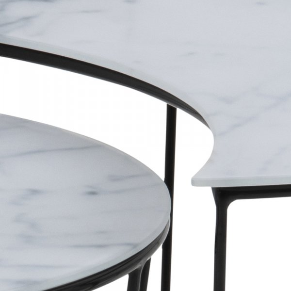 Sunmoon Couchtisch Ø58/76 cm - Weiß Sunmoon Couchtisch Ø58/76 cm - Weiß