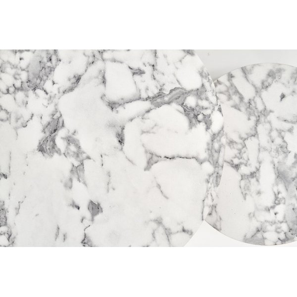 Couchtisch-Set, 2 Stück, Ø38/60 cm - Weißer Marmoreffekt/Gold Couchtisch-Set, 2 Stück, Ø38/60 cm - Weißer Marmoreffekt/Gold