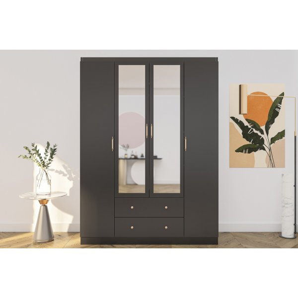 Lavinia Kleiderschrank 140 x 50 x 210 cm - Anthrazit Lavinia Kleiderschrank 140 x 50 x 210 cm - Anthrazit