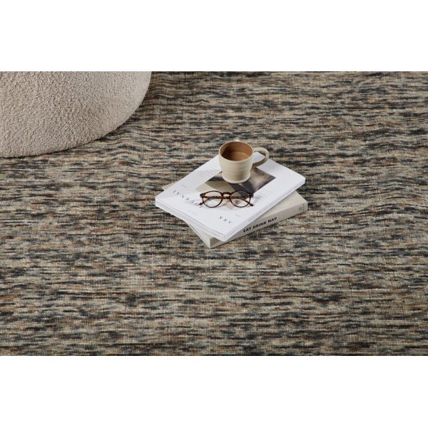 Flachgewebter Wollteppich Dante - Grau/Schwarz Flachgewebter Wollteppich Dante - Grau/Schwarz