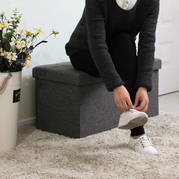 Idris Bank mit Stauraum 76 cm - Dunkelgrau Idris Bank mit Stauraum 76 cm - Dunkelgrau