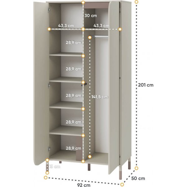 Harmonie-Garderobe - Kaschmir/Tr�ffel