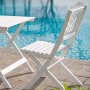 Havng weie Gartengruppe; 2 Sthle mit Tisch