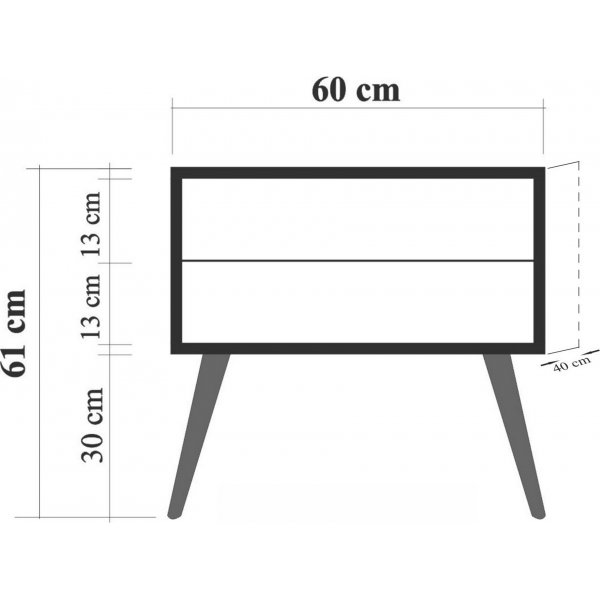 City Triangle Nachttisch - Beige City Triangle Nachttisch - Beige