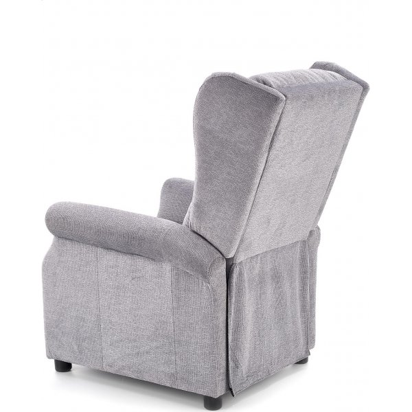 Massagesessel aus grauem Stoff Massagesessel aus grauem Stoff