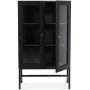 Carl Vitrinenschrank (Highboard) - schwarz gebeizte Eiche + Fleckentferner fr Mbel