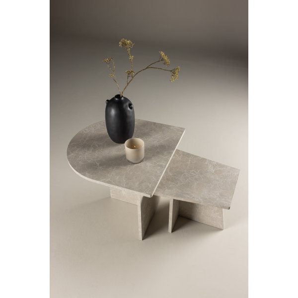 Sala Couchtisch 40/60 x 40/60 cm - Beige Marmoroptik Sala Couchtisch 40/60 x 40/60 cm - Beige Marmoroptik