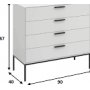 Slimline-Kommode 90 x 40 x 87 cm - Wei/Schwarz
