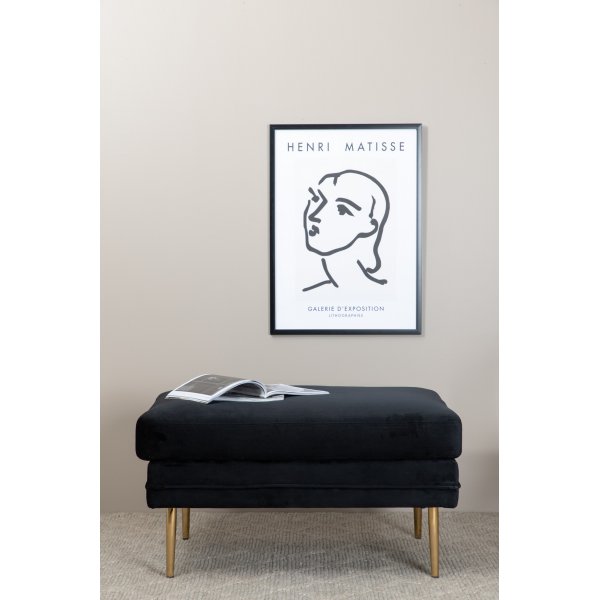 Savanna Hocker - Schwarzer Samt Savanna Hocker - Schwarzer Samt