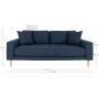 Lido 2,5-Sitzer-Sofa - Dunkelblau