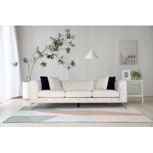 Como 3-Sitzer-Sofa aus beigem Samt