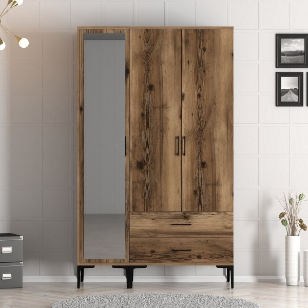 Kumsal Kleiderschrank 8 Walnuss