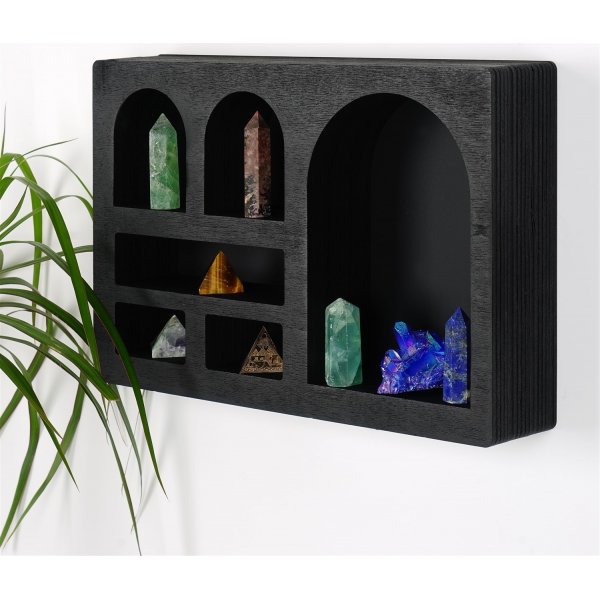 Kryptisches Wandregal 3 Schwarz