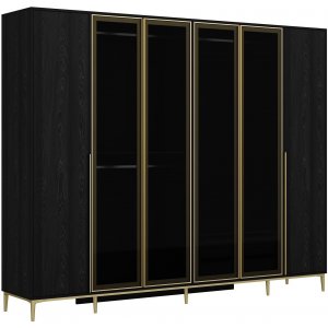 Elevate-Kleiderschrank 268 x 52 x 218 cm - Schwarz