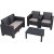 Aksu Loungegruppe mit 2-Sitzer-Sofa - Anthrazit