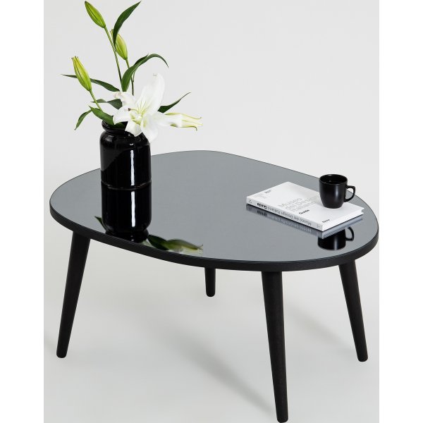 Gusto Couchtisch 75 x 55 cm - Schwarz/Rauch