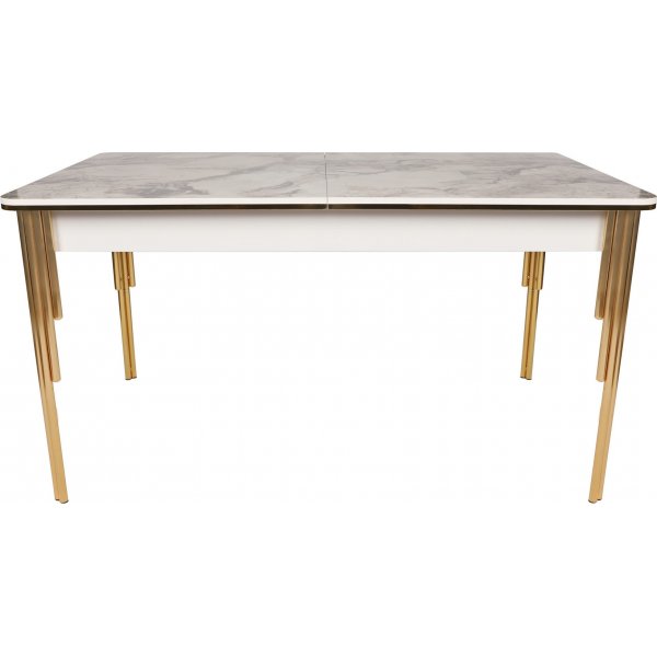 Dalmar Esstisch 147-182 cm - Gold/Weiß Dalmar Esstisch 147-182 cm - Gold/Weiß