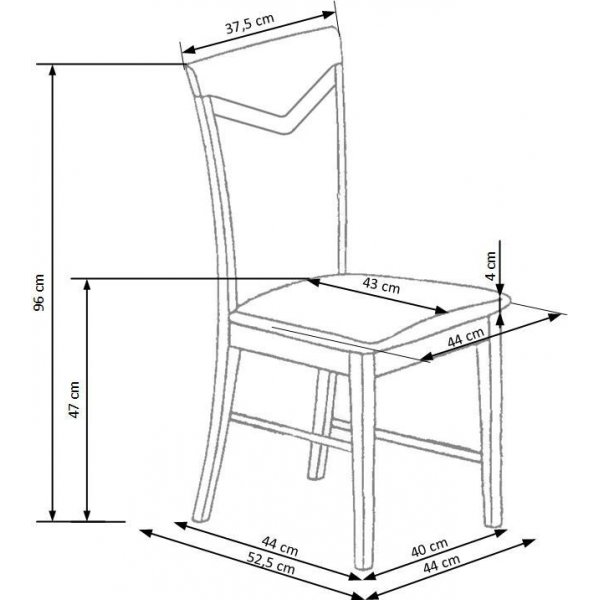 Melanie Esszimmerstuhl - Walnuss/Beige Melanie Esszimmerstuhl - Walnuss/Beige