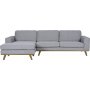 Sofa mit Wende-Diwan grau 283 cm