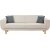 Berjer 3-Sitzer-Schlafsofa - Creme/Eiche