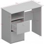 Schreibtisch Memphis 90 x 42,5 cm - Wei