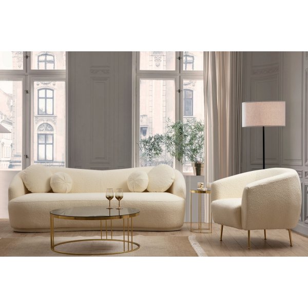 Ancona 3-Sitzer-Sofa - Cremeweiß Ancona 3-Sitzer-Sofa - Cremeweiß