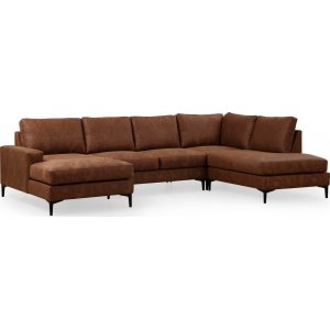 Braga U-Sofa rechts - Camel