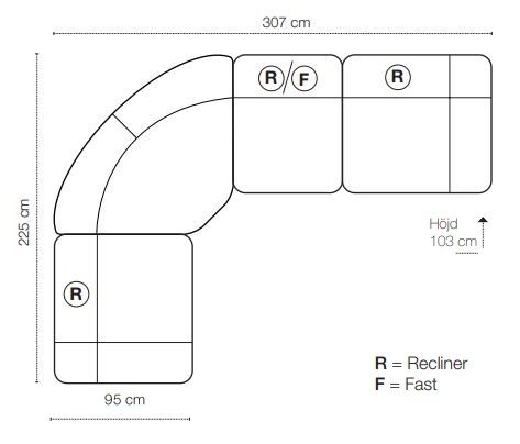 Elektrisches Ecksofa Las Vegas G - Hellbraun