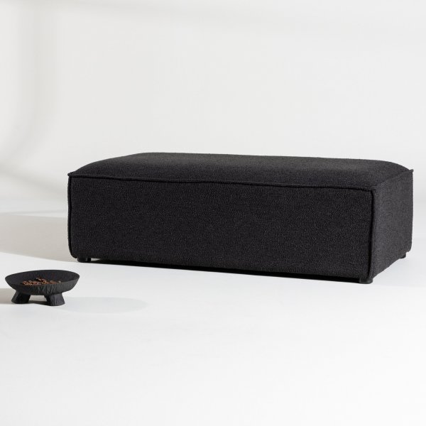 Gillholmen Pouf - Schwarzer Bouclé Gillholmen Pouf - Schwarzer Bouclé