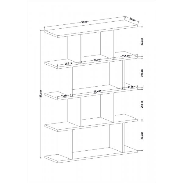 Harmon Bcherregal aus Eiche