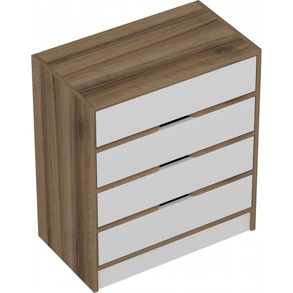 Kommode Elina - Walnuss/Weiß Kommode Elina - Walnuss/Weiß